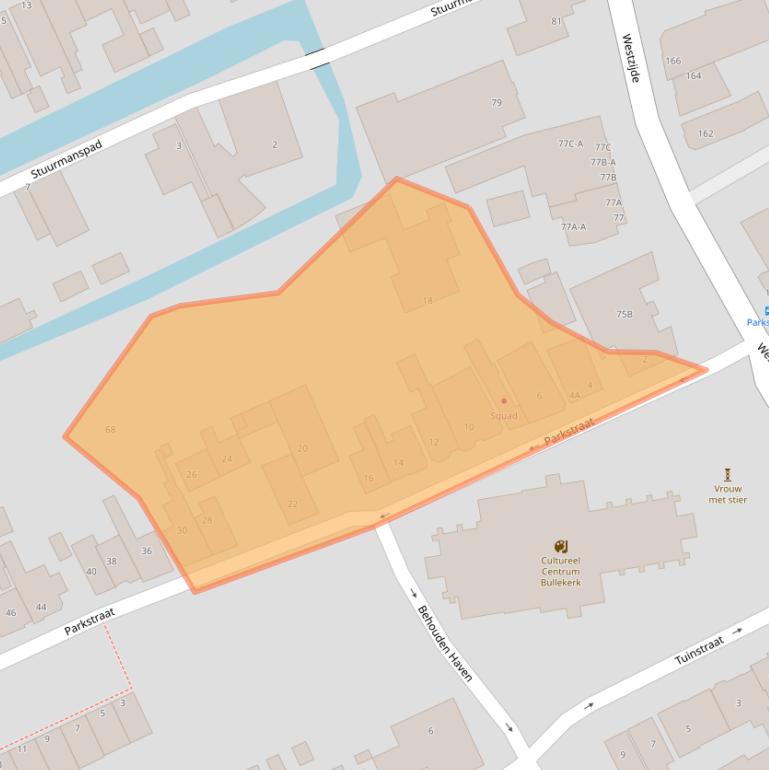 Kaart van postcodegebied 1506WD.