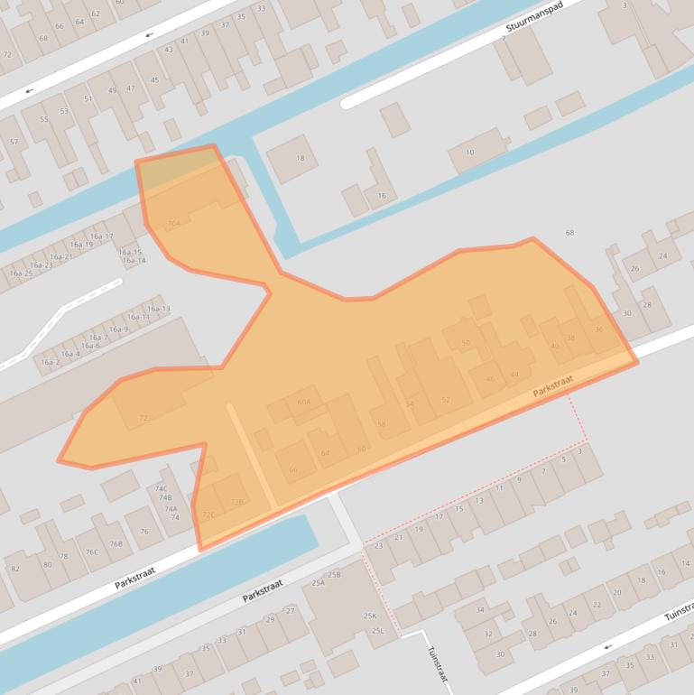 Kaart van postcodegebied 1506WE.