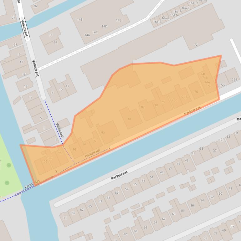 Kaart van postcodegebied 1506WG.