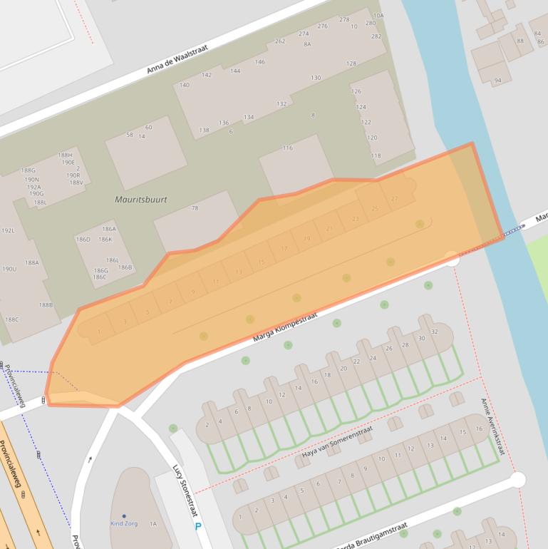 Kaart van postcodegebied 1506WH.