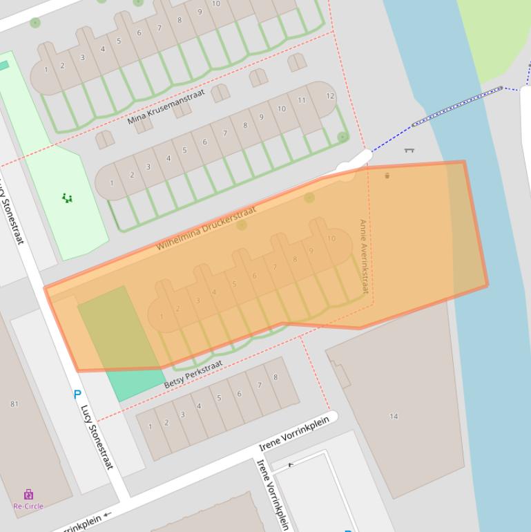 Kaart van postcodegebied 1506WP.