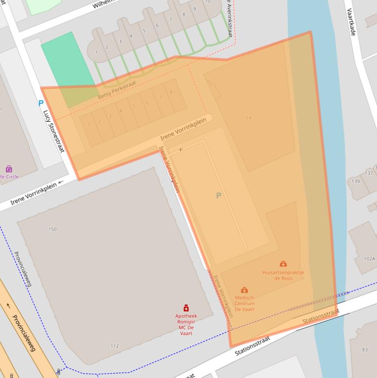 Kaart van postcodegebied 1506WR.