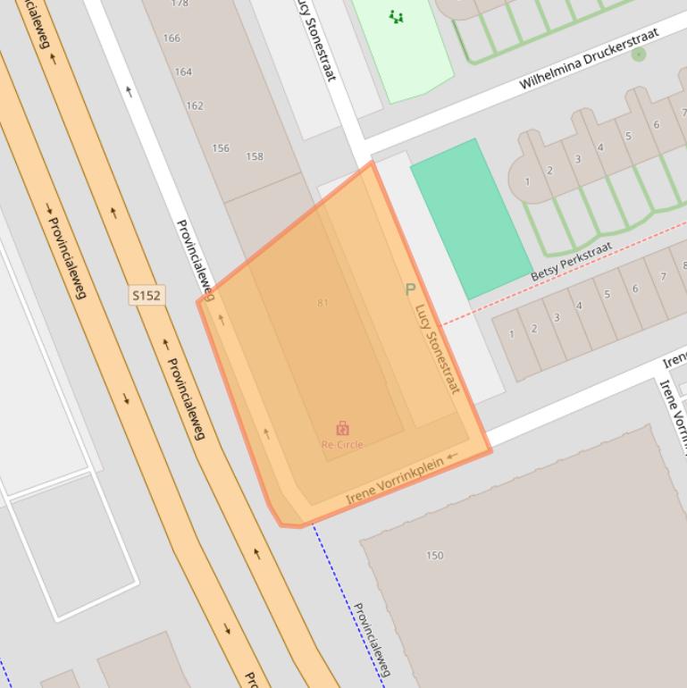 Kaart van postcodegebied 1506WV.