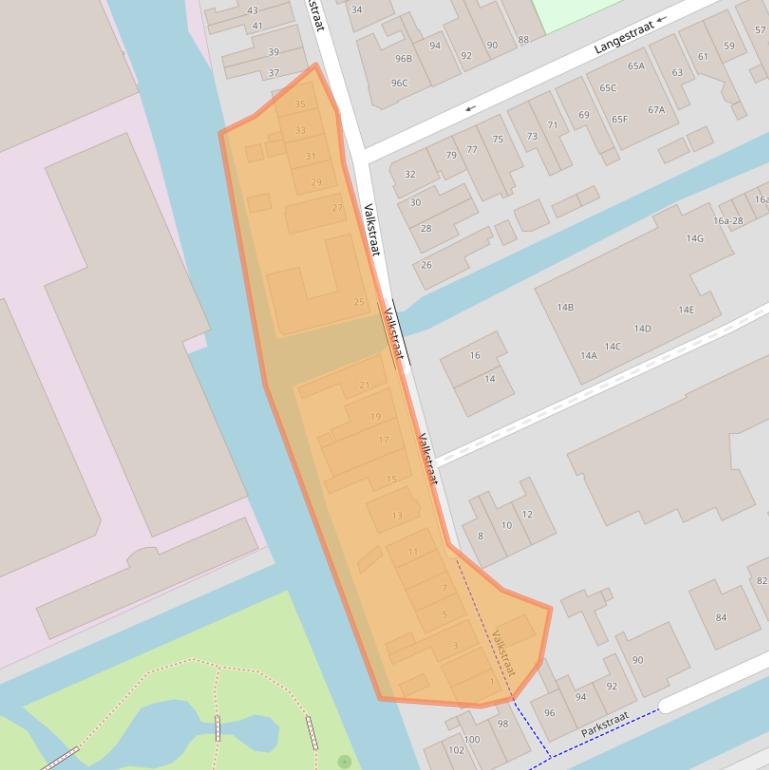 Kaart van postcodegebied 1506XA.