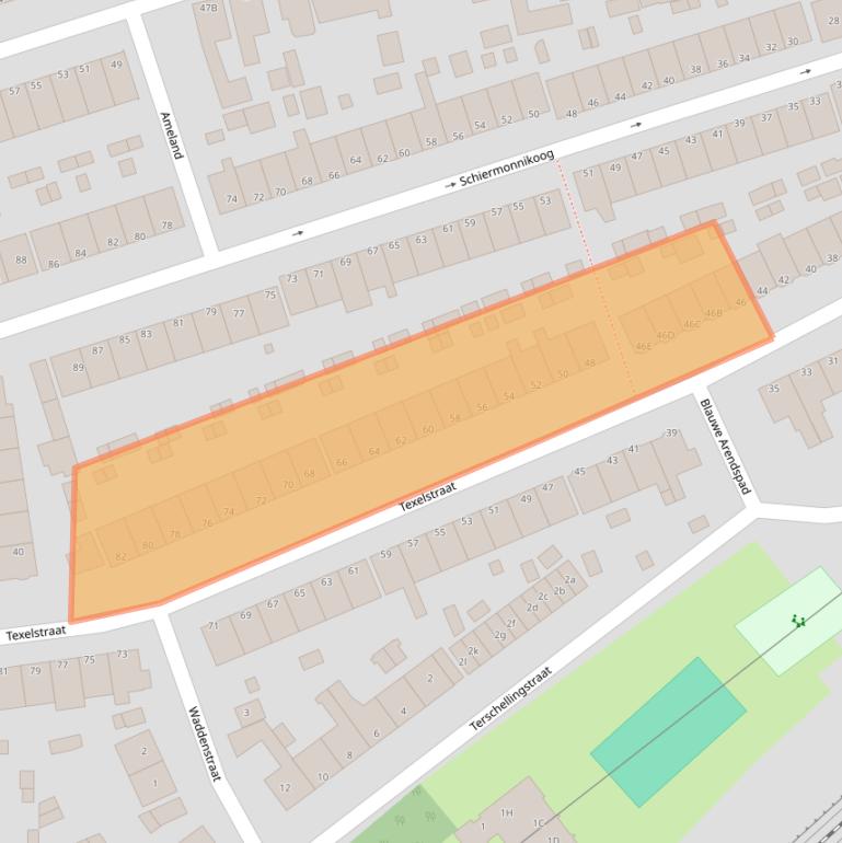 Kaart van postcodegebied 1506ZE.