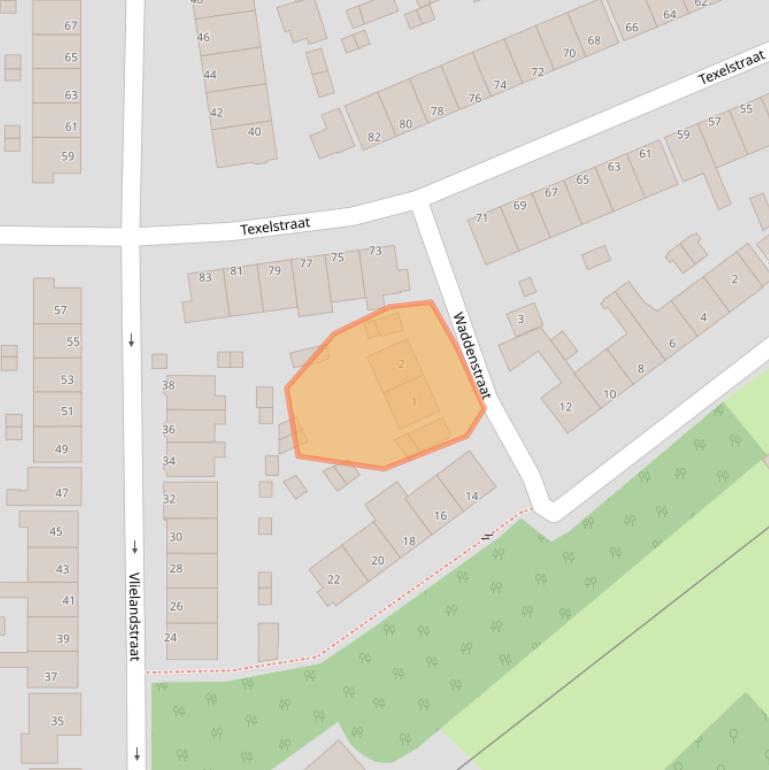 Kaart van postcodegebied 1506ZH.