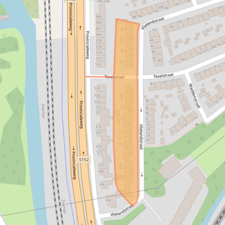Kaart van postcodegebied 1506ZJ.