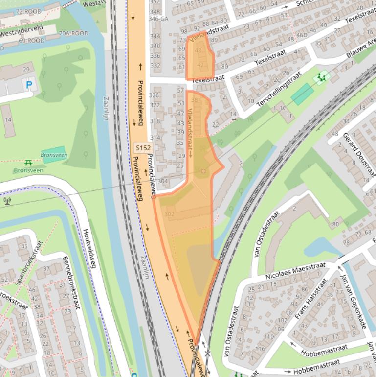 Kaart van postcodegebied 1506ZK.