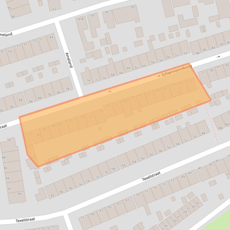 Kaart van postcodegebied 1506ZM.
