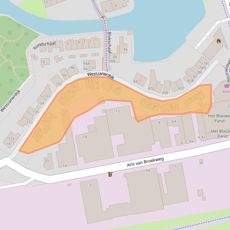 Kaart van postcodegebied 1507AB.