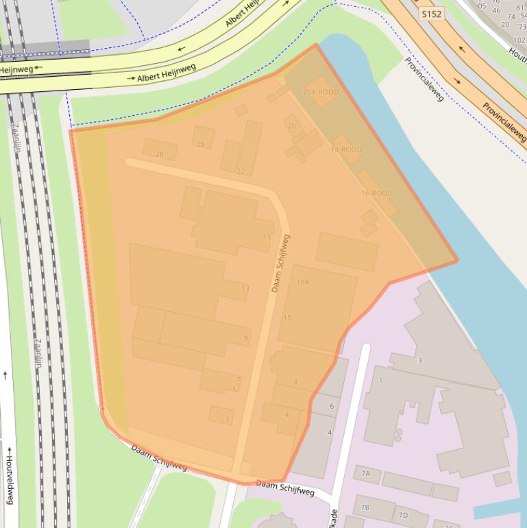 Kaart van postcodegebied 1507BD.