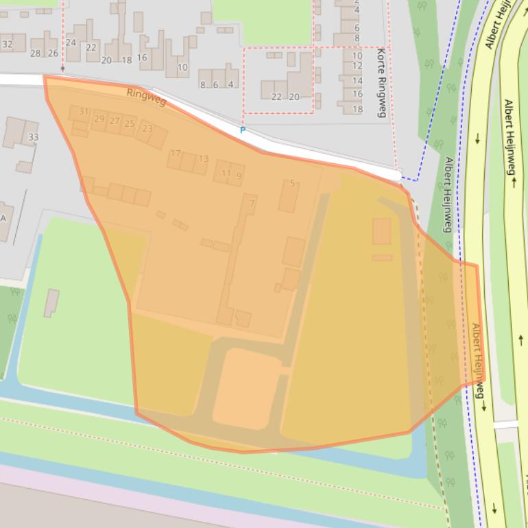 Kaart van postcodegebied 1507BG.