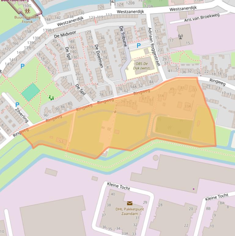 Kaart van postcodegebied 1507BH.