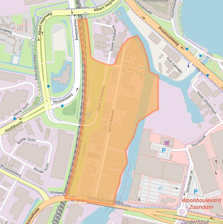 Kaart van postcodegebied 1507BR.