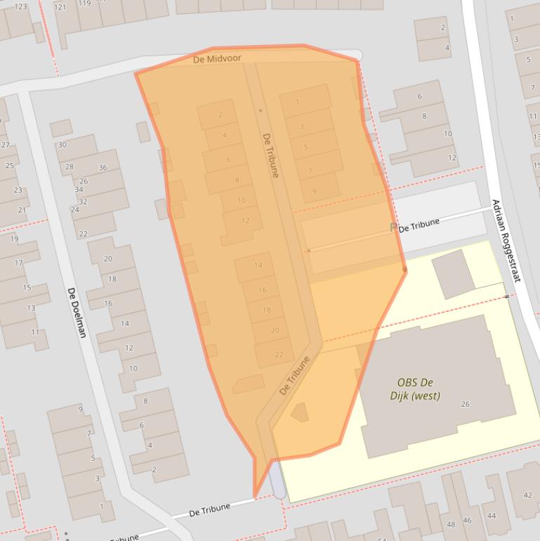 Kaart van postcodegebied 1507BX.