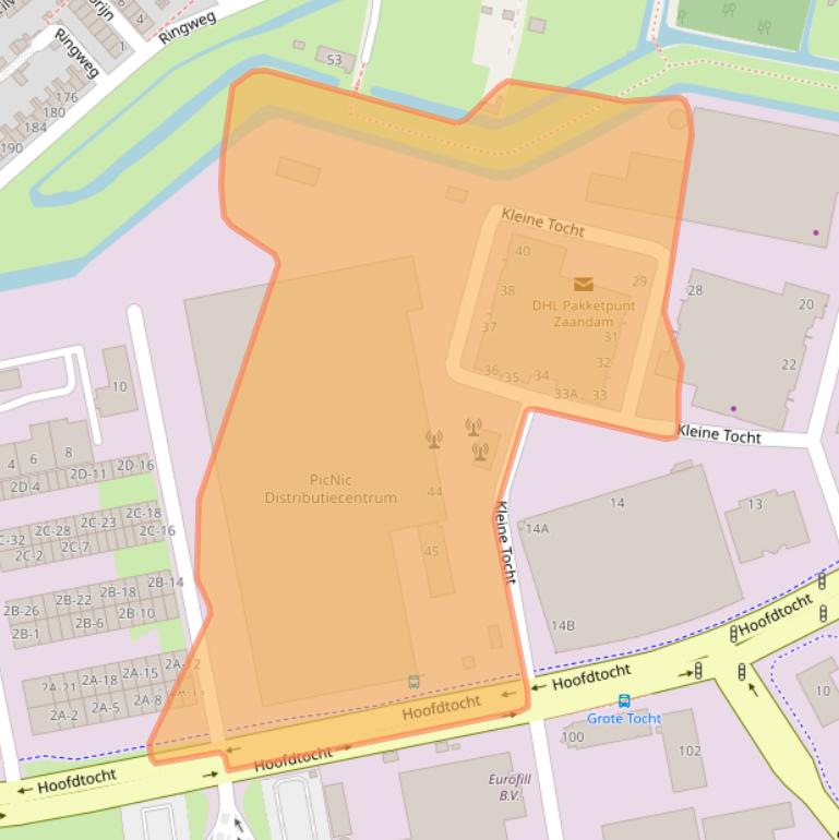 Kaart van postcodegebied 1507CA.