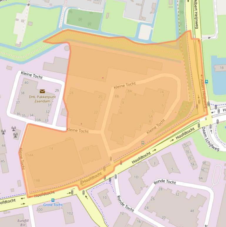 Kaart van postcodegebied 1507CB.