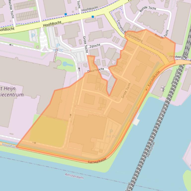 Kaart van postcodegebied 1507CG.