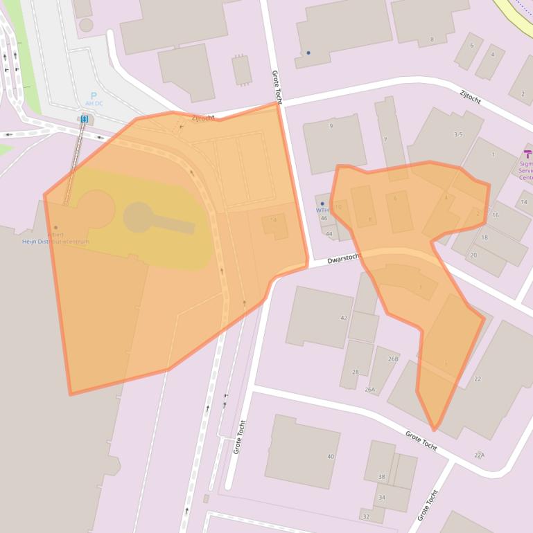 Kaart van postcodegebied 1507CH.
