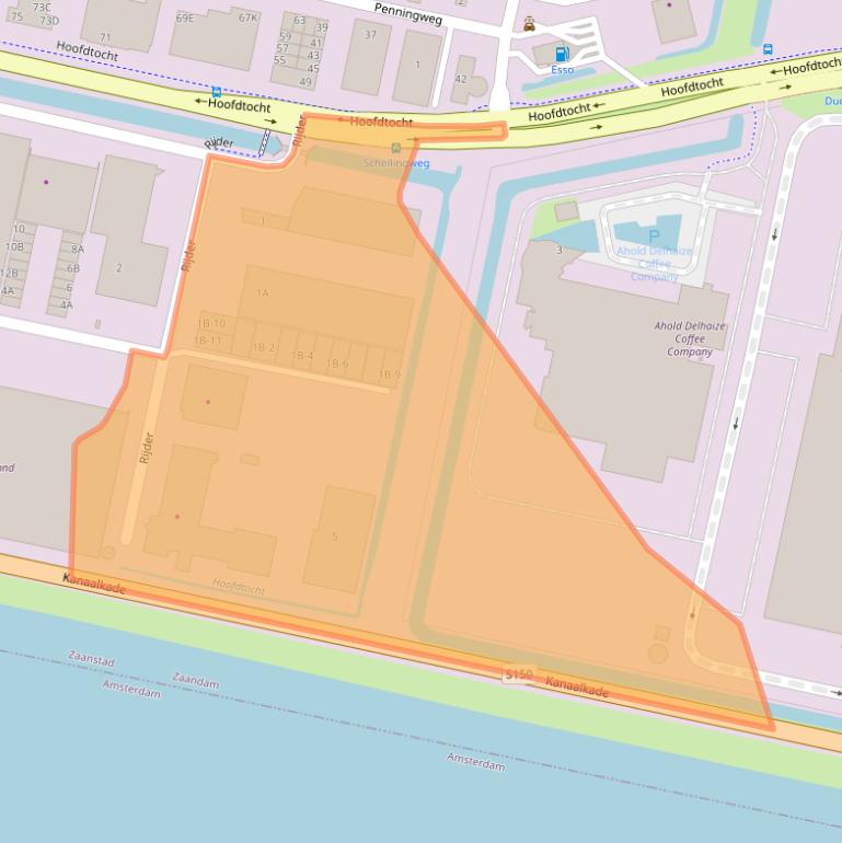 Kaart van postcodegebied 1507DP.