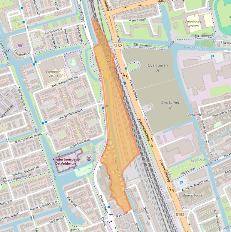 Kaart van postcodegebied 1507ED.