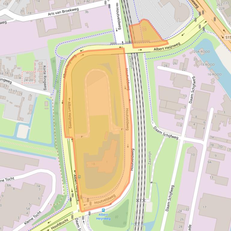 Kaart van postcodegebied 1507EH.