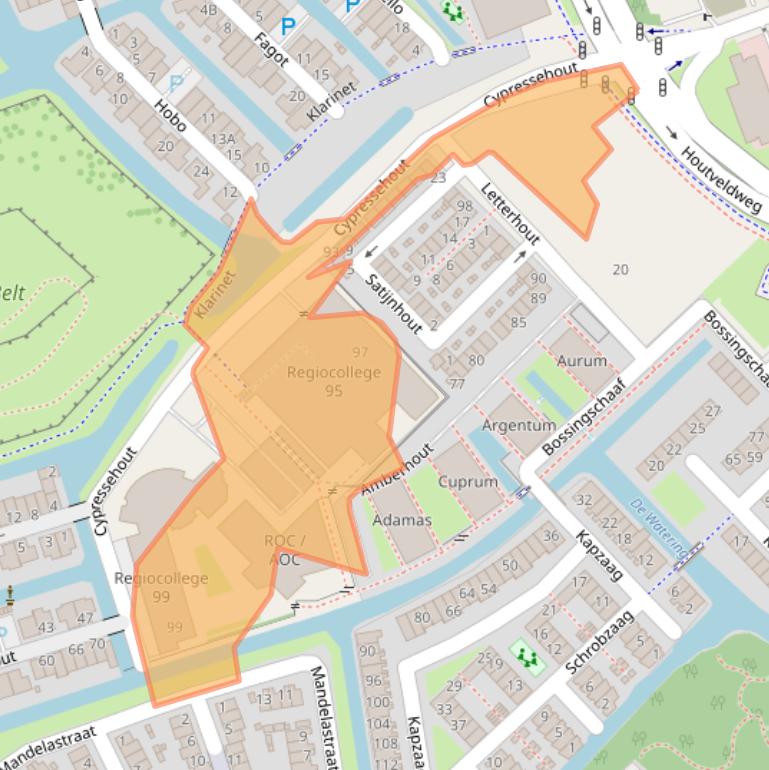 Kaart van postcodegebied 1507EK.
