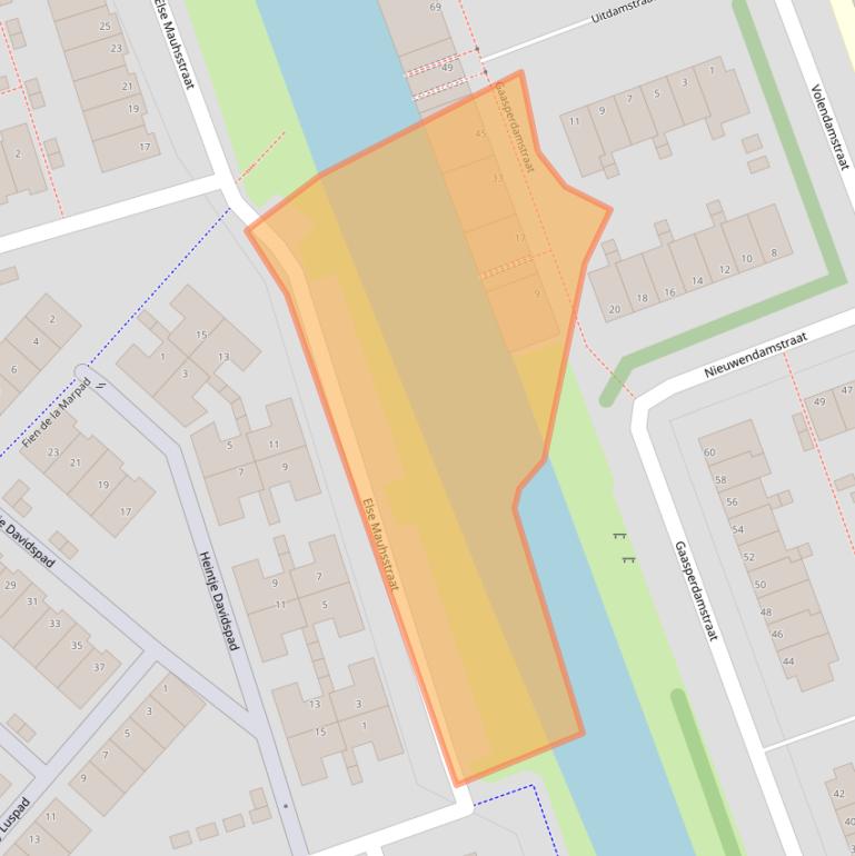 Kaart van postcodegebied 1507JR.
