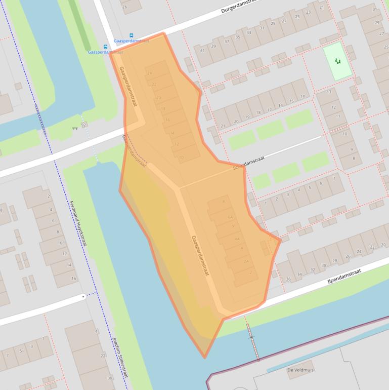 Kaart van postcodegebied 1507JW.