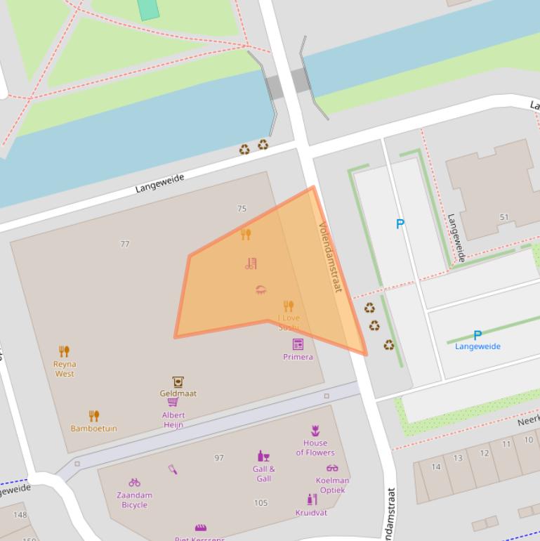 Kaart van postcodegebied 1507KC.