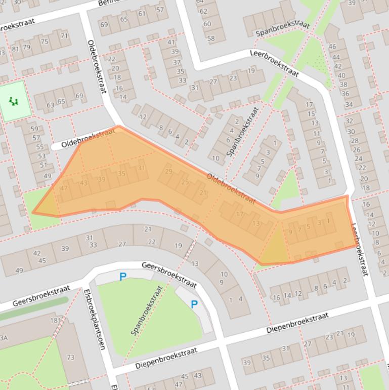 Kaart van postcodegebied 1507LA.