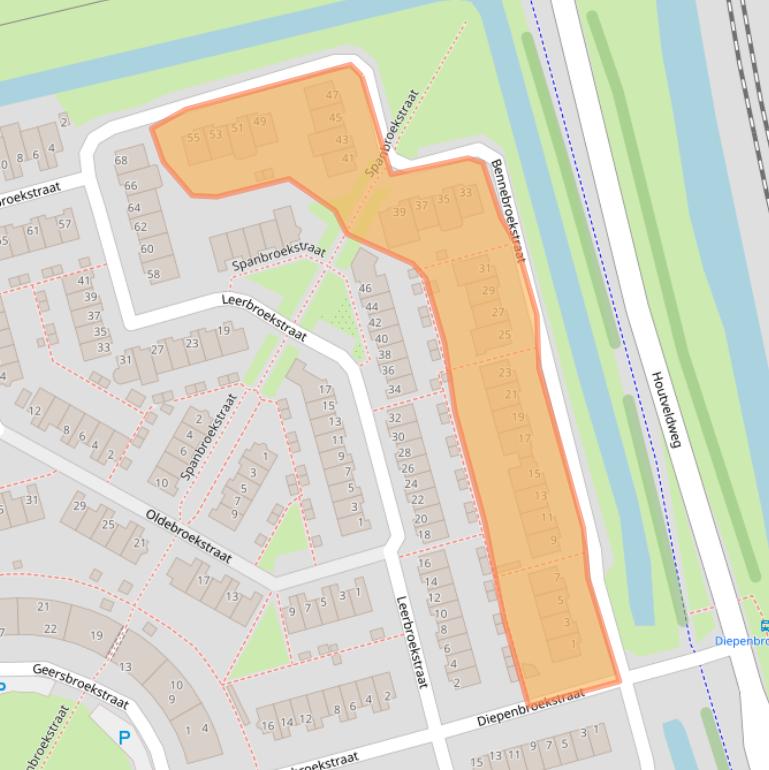 Kaart van postcodegebied 1507LD.