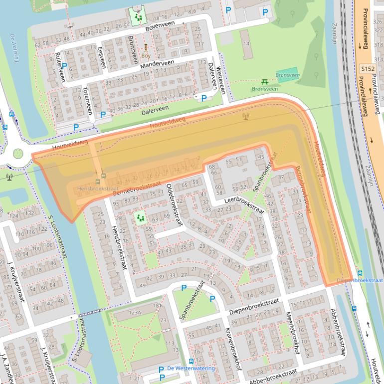 Kaart van postcodegebied 1507LG.
