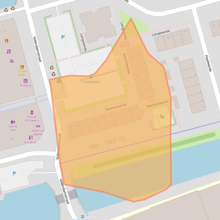 Kaart van postcodegebied 1507NA.