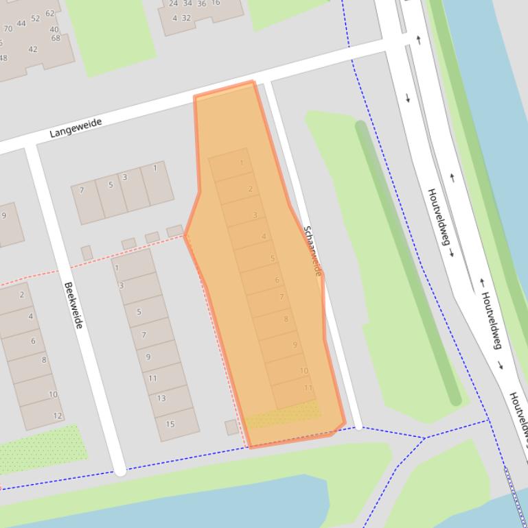 Kaart van postcodegebied 1507NJ.