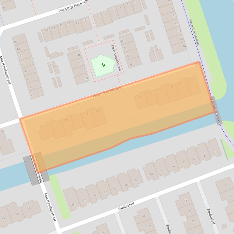 Kaart van postcodegebied 1507PD.