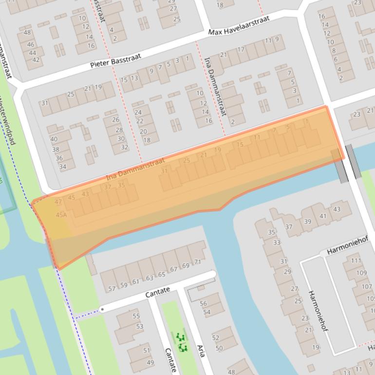 Kaart van postcodegebied 1507PG.