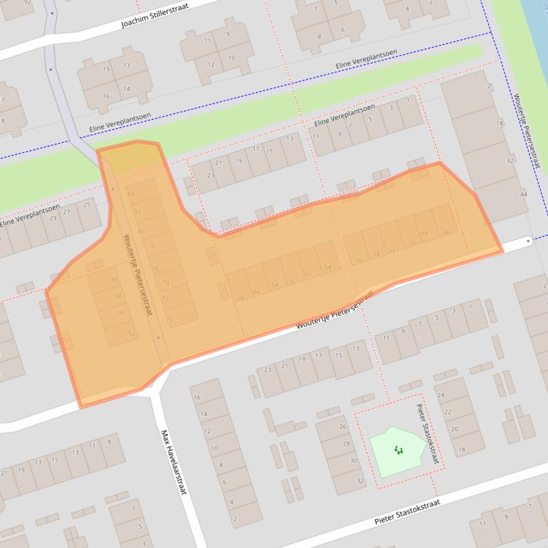 Kaart van postcodegebied 1507PL.