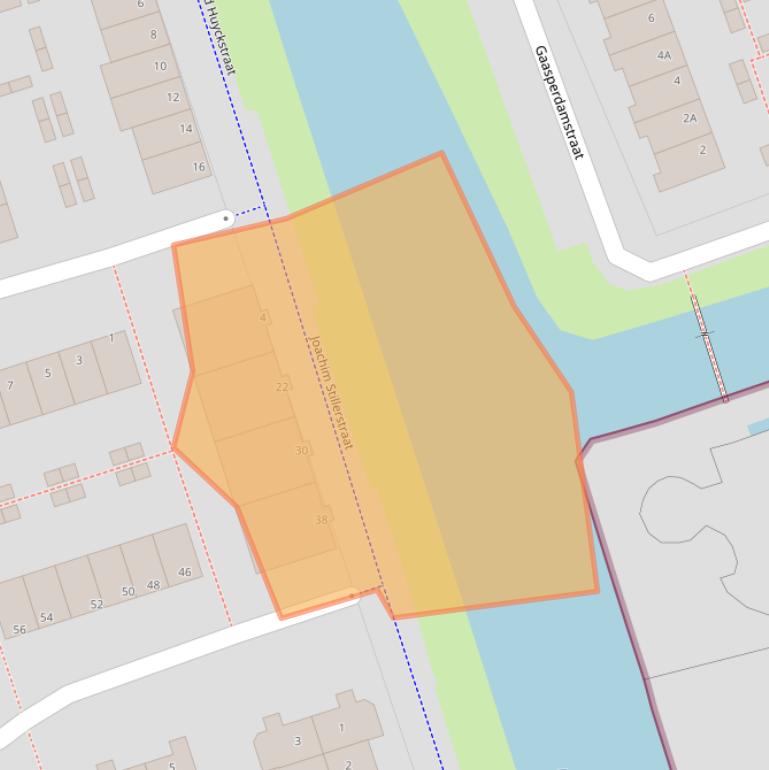 Kaart van postcodegebied 1507PV.
