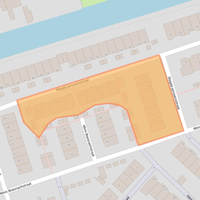 Kaart van postcodegebied 1507SR.