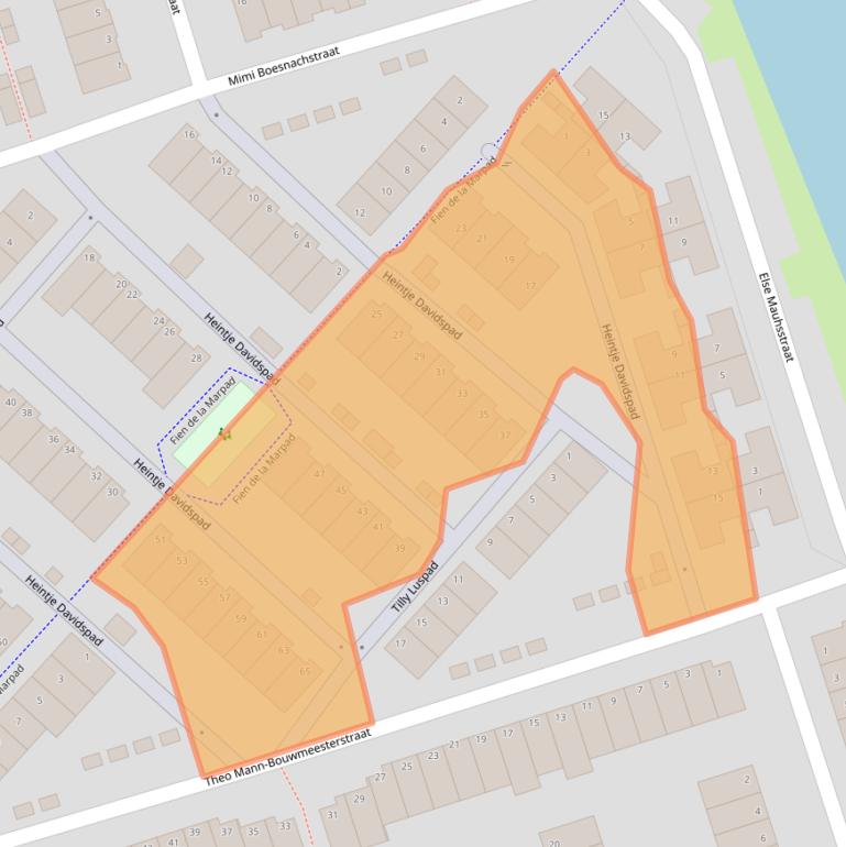 Kaart van postcodegebied 1507SW.