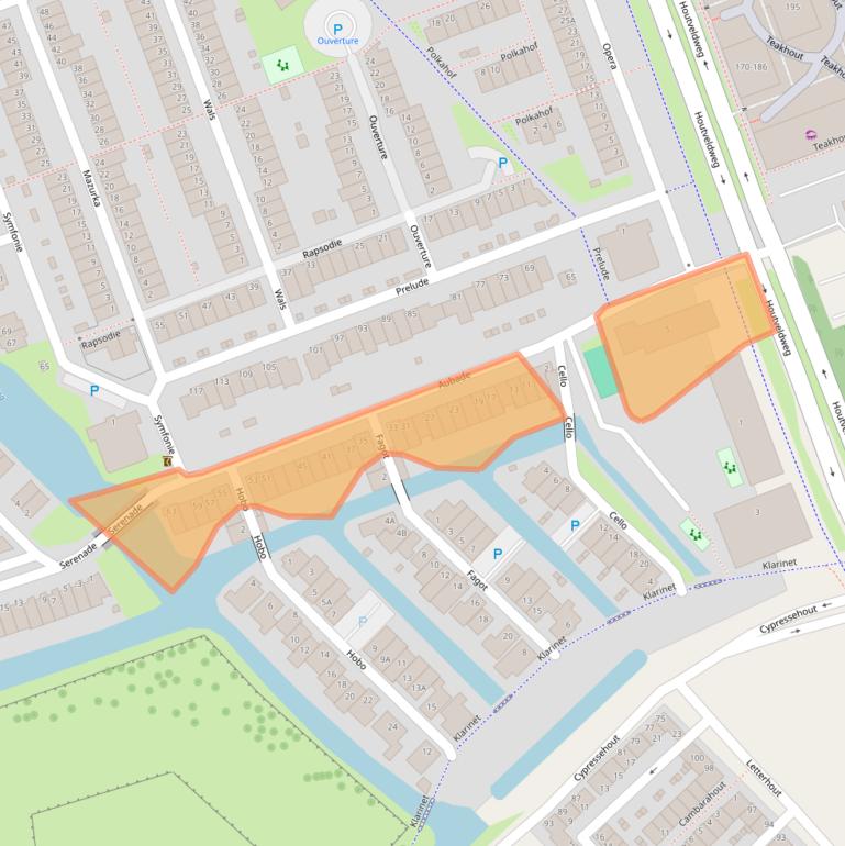 Kaart van postcodegebied 1507TA.