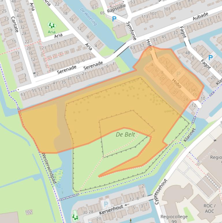 Kaart van postcodegebied 1507TG.