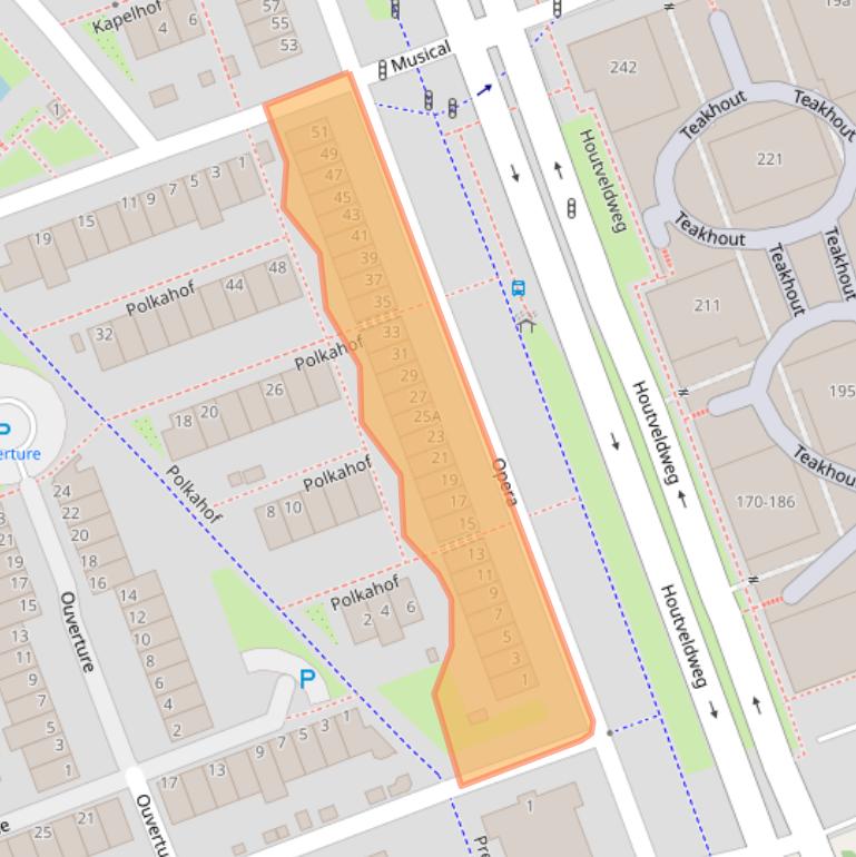 Kaart van postcodegebied 1507VG.