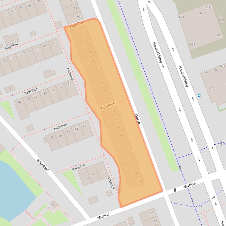 Kaart van postcodegebied 1507VH.