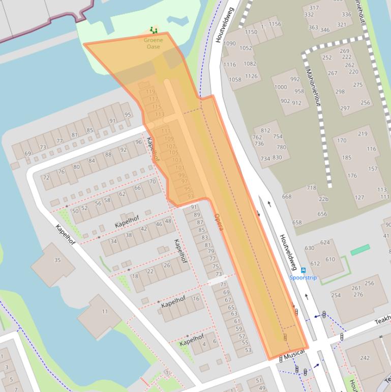 Kaart van postcodegebied 1507VJ.