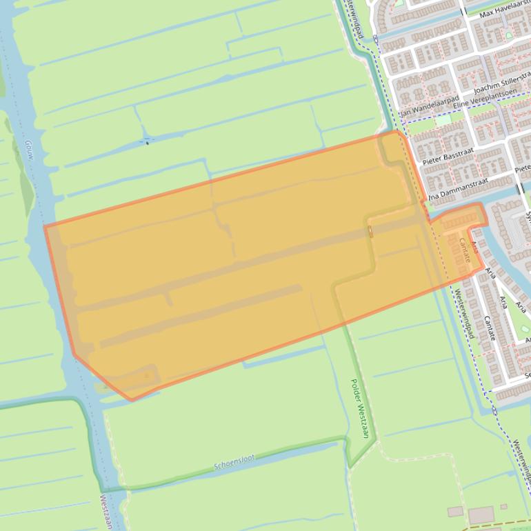 Kaart van postcodegebied 1507VN.