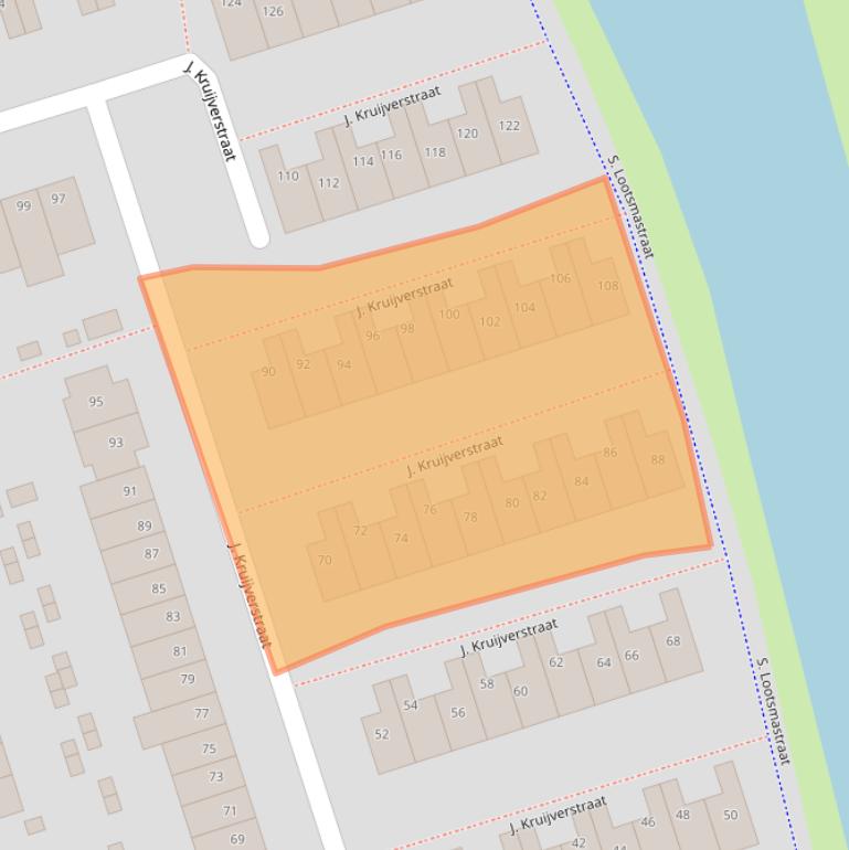 Kaart van postcodegebied 1507WK.