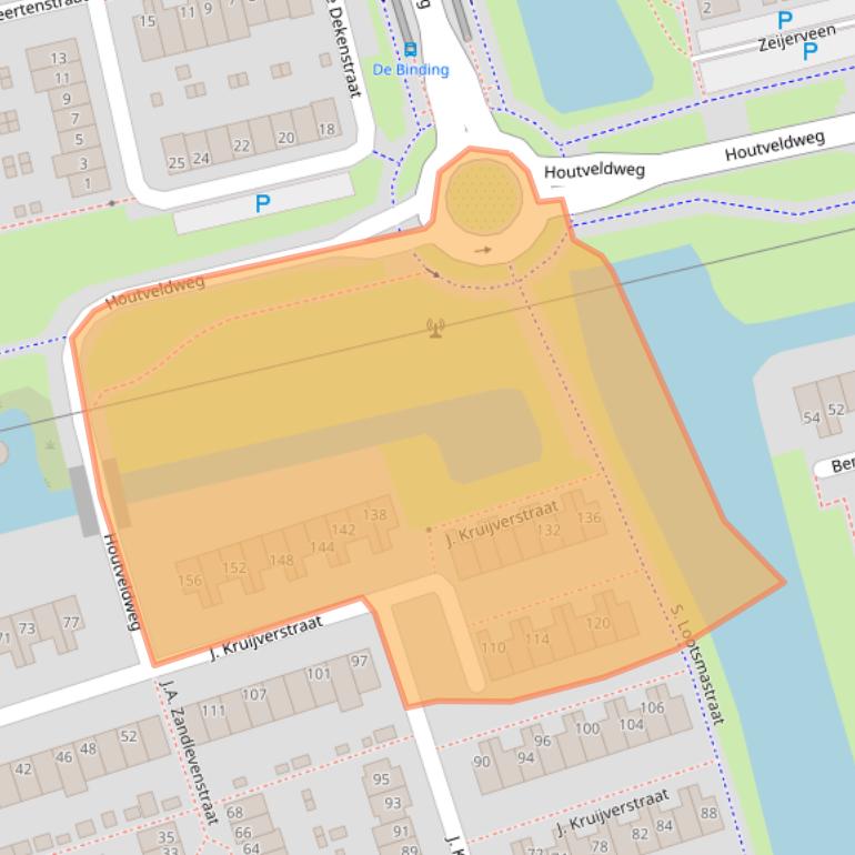 Kaart van postcodegebied 1507WL.