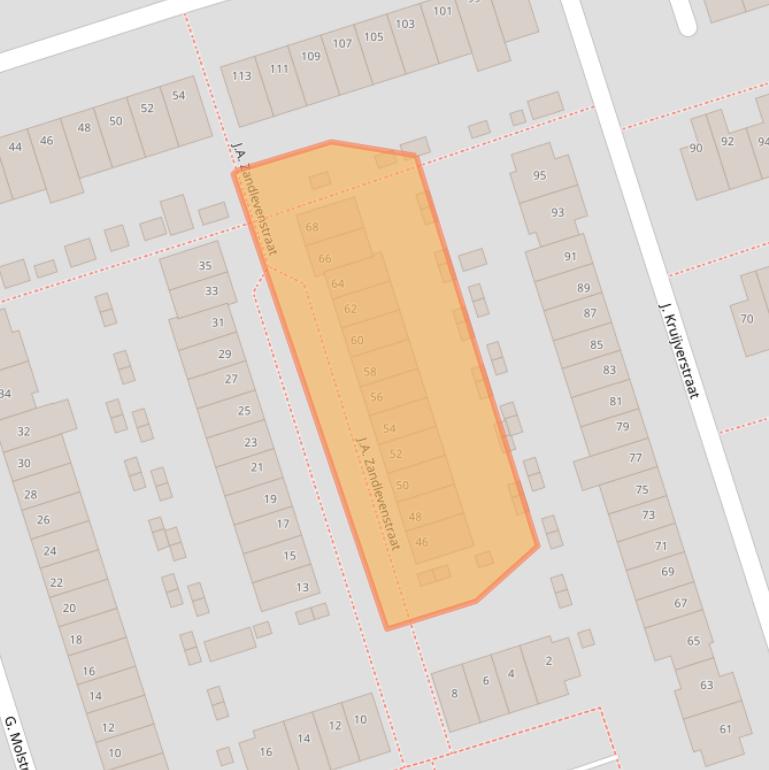 Kaart van postcodegebied 1507XC.